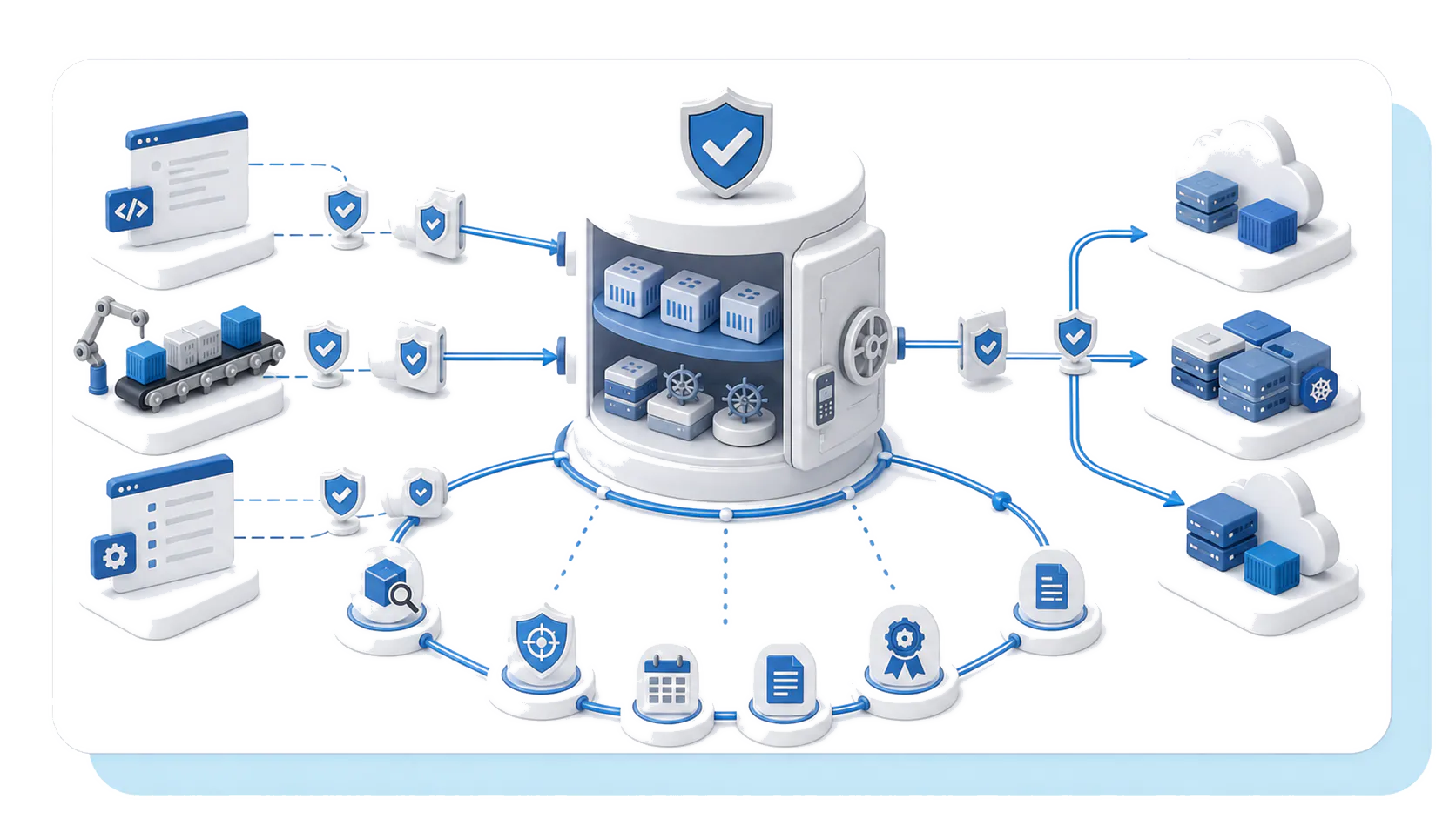 Technical diagram of S3-compatible applications and SDKs connecting to OVHcloud Object Storage through a changed endpoint, with compatibility checks
