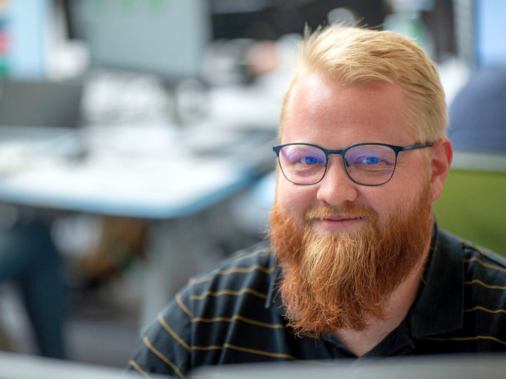 happy bearded guy