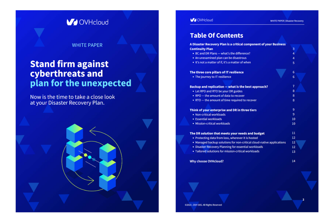 Disaster recovery White Paper Content Preview