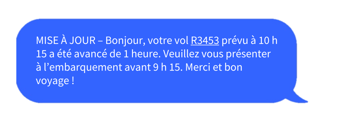 Message Annonces et actualités