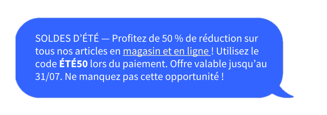 Message Campagnes promotionnelles
