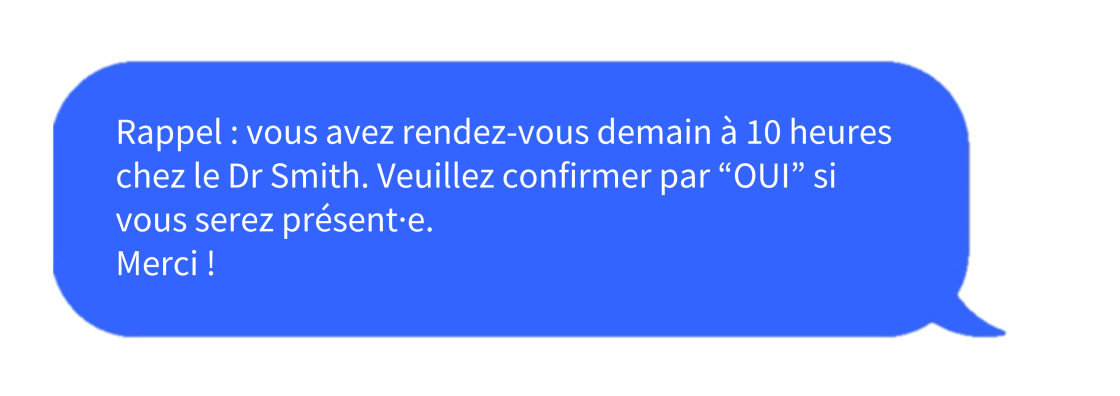 sms rappels et confirmations