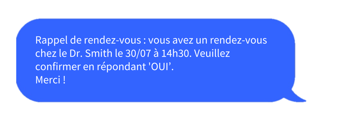 sms rendez-vous et confirmations