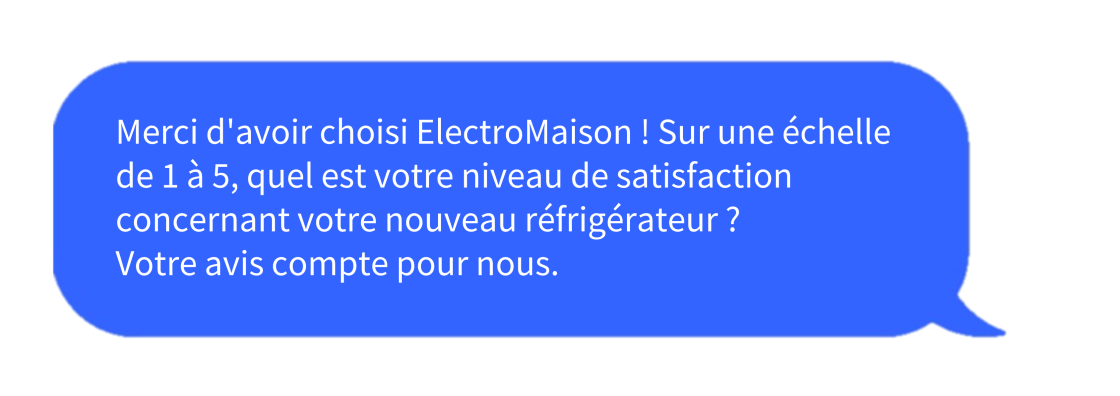 sms Suivi après achat