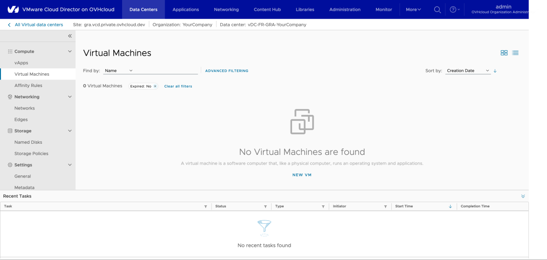 VCD - VM creation