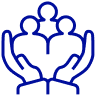 Persons in hands icon