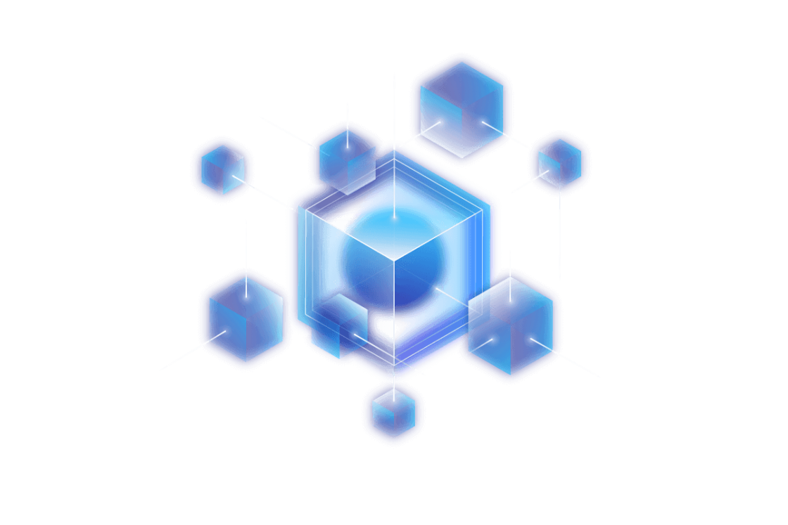 Blockchain hero pictogram