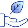 Hand leaf layered icon