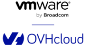VMware by Broadcom and OVHcloud stacked logo