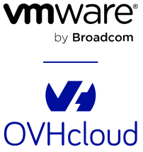 Vmware by broadcom x ovhcloud vertical logo
